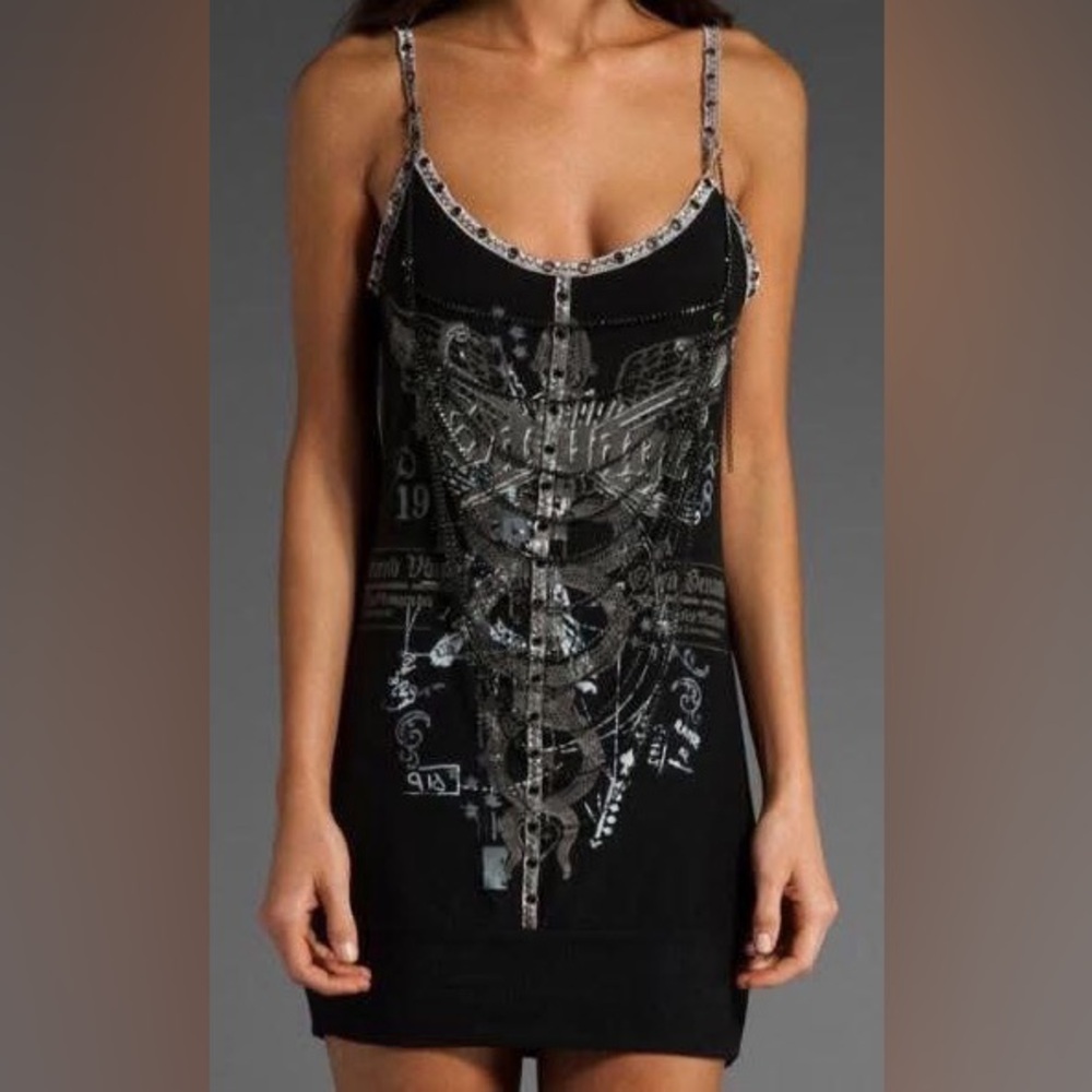 Salvage Brand Open Back Adjustable Spaghetti Strap Tunic / Dress